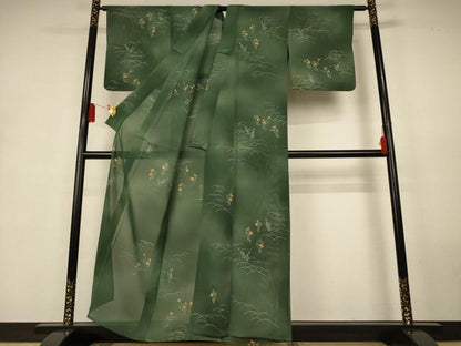 平和屋着物＊夏物　小紋　絽　ろうけつ染め　人物文　暈し染め　正絹　逸品　AABL0787jd