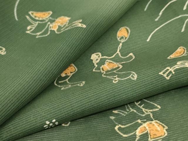 平和屋着物＊夏物　小紋　絽　ろうけつ染め　人物文　暈し染め　正絹　逸品　AABL0787jd