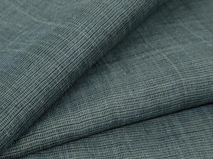 平和屋着物＊夏物　男性　本場小千谷ちぢみ　錆鉄御納戸色　麻　逸品　AABL0789jd