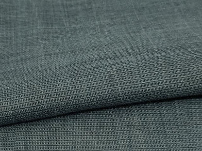 平和屋着物＊夏物　男性　本場小千谷ちぢみ　錆鉄御納戸色　麻　逸品　AABL0789jd