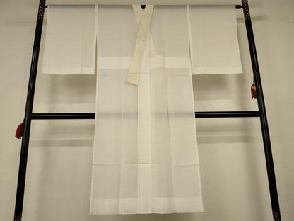 平和屋着物＊夏物　長襦袢　絽縮緬　白色　洗える着物　AABL0790jd