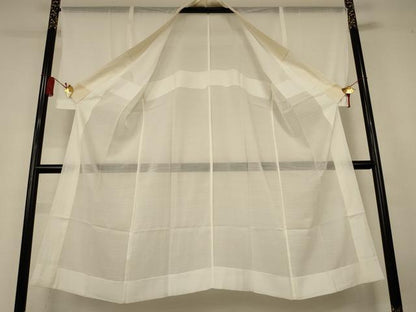 平和屋着物＊夏物　長襦袢　絽縮緬　白色　洗える着物　AABL0790jd