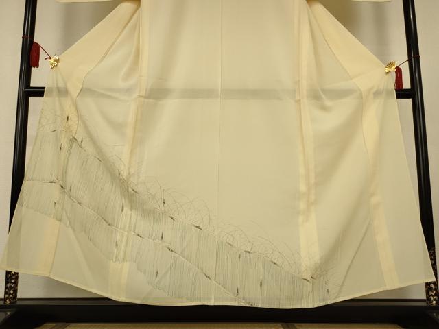 平和屋着物＊夏物　訪問着　絽　手描き　風景文　正絹　逸品　AABL0797jd