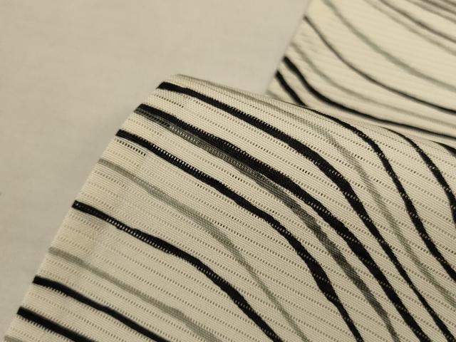 平和屋着物＊夏物　小紋　絽　変わり縞　正絹　逸品　AABL0804jd