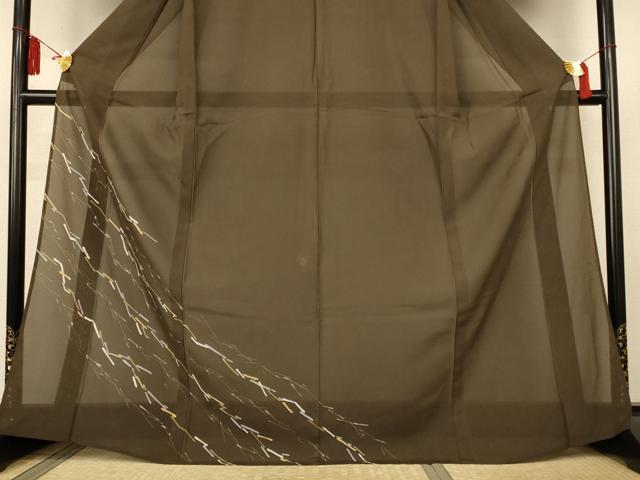 平和屋着物＊夏物　訪問着　絽　ろうけつ染め　抽象文様　正絹　逸品　AABL0805jd
