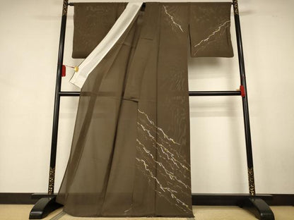 平和屋着物＊夏物　訪問着　絽　ろうけつ染め　抽象文様　正絹　逸品　AABL0805jd