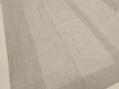 平和屋着物＊夏物　本場小千谷麻絽襦袢　白鼠色　小千谷織物　証紙付き　麻　逸品　AABL0808jd
