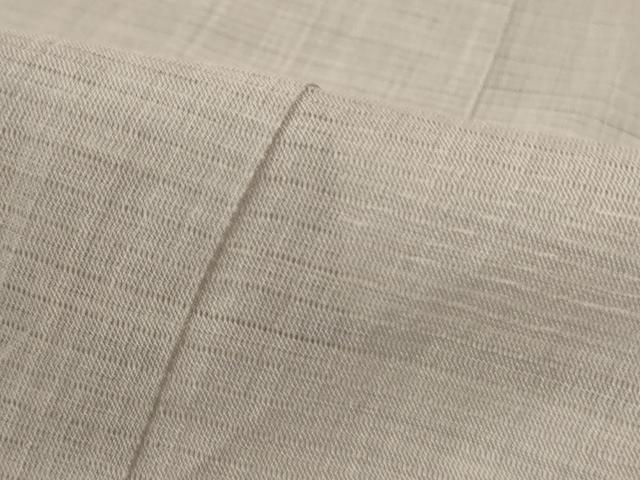 平和屋着物＊夏物　本場小千谷麻絽襦袢　白鼠色　小千谷織物　証紙付き　麻　逸品　AABL0808jd