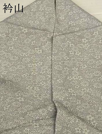 平和屋着物＊夏物　江戸小紋　絽　草花文　正絹　逸品　AABL0812jd