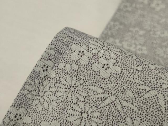 平和屋着物＊夏物　江戸小紋　絽　草花文　正絹　逸品　AABL0812jd