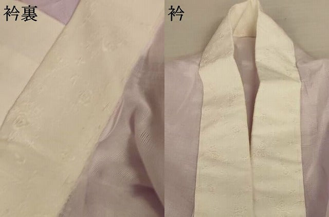 平和屋着物＊夏物　長襦袢　麻の葉紋紗　薄梅鼠色　麻　AABL0814jd