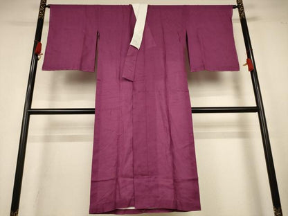 平和屋着物＊夏物　長襦袢　暗紅色　麻　AABL0815jd