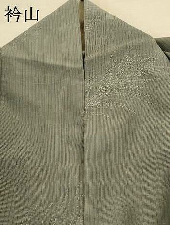 平和屋着物＊夏物　お召　紗　松葉文　正絹　逸品　AABL0816jd