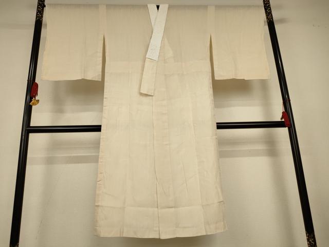 平和屋着物＊夏物　長襦袢　小千谷 本麻襦袢　蜂蜜色　反端付き　麻　AABL0817jd