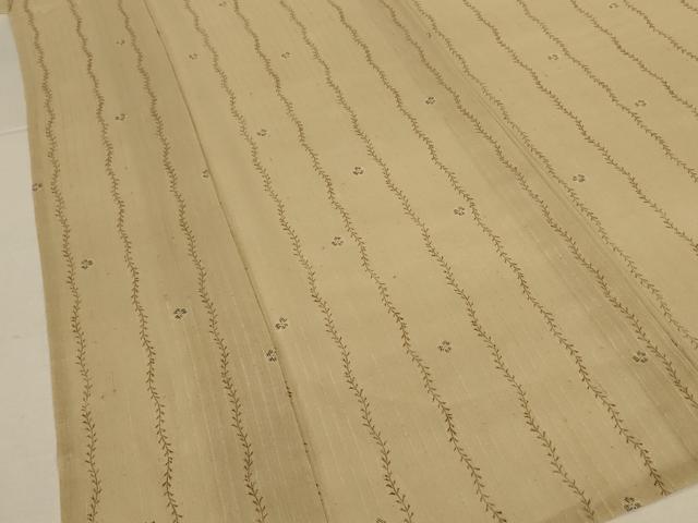 平和屋着物＊夏物　小紋　紗紬　花間道　正絹　逸品　AABL0820jd