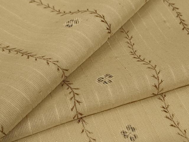 平和屋着物＊夏物　小紋　紗紬　花間道　正絹　逸品　AABL0820jd