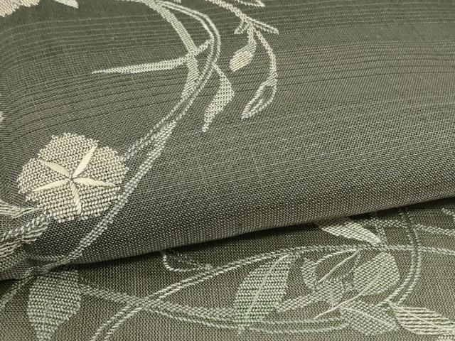 平和屋着物＊夏物　訪問着　紗紬　総刺繍　草花文　正絹　逸品　AABL0821jd