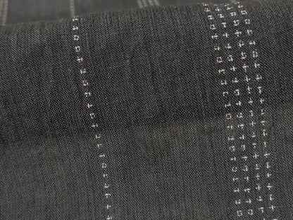 平和屋着物＊夏物　本場小千谷ちぢみ　間道　反端付き　麻　逸品　AABL0828jd