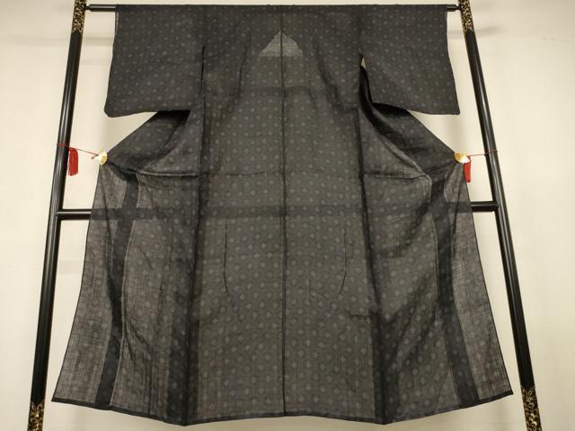 平和屋着物＊夏物　重要無形文化財　本場宮古上布　菱文　苧麻　逸品　AABL0837jd