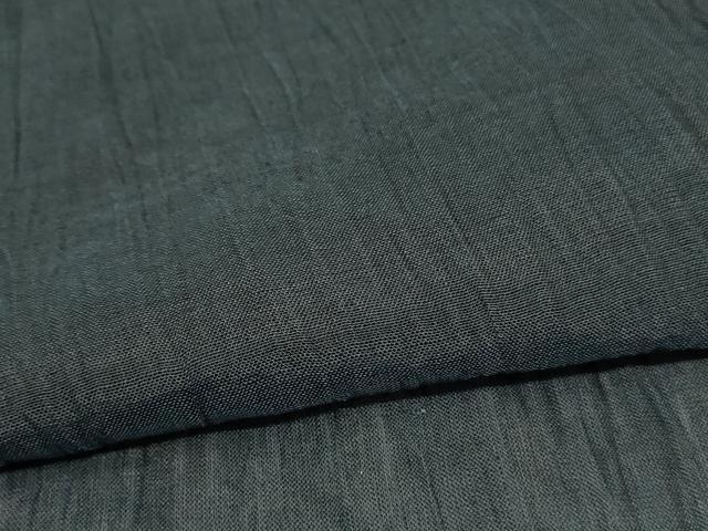平和屋着物＊夏物　男性　本場小千谷ちぢみ　錆鉄御納戸色　麻　逸品　AABL0845jd