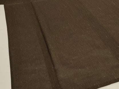 平和屋着物＊夏物　男性　紗紬　憲法黒茶色　正絹　逸品　AABL0848jd