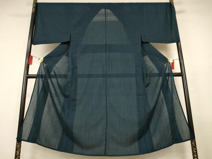 平和屋着物＊夏物　男性　色無地　百入茶色　キングサイズ　洗える着物　AABL0853jd