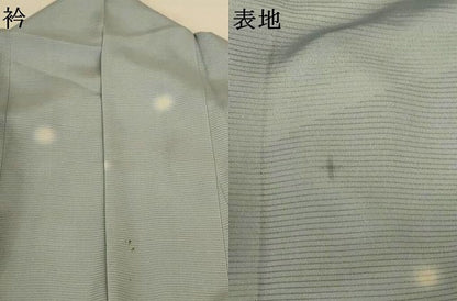 平和屋着物＊夏物　小紋　絽　丸文　蛍暈し　正絹　逸品　AABL0854jd