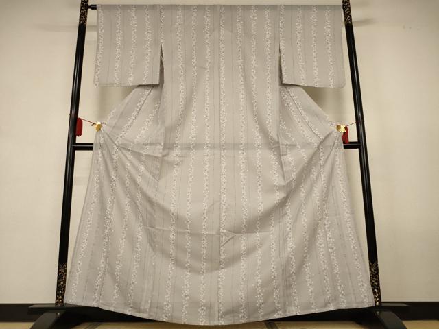 平和屋着物＊夏物　小紋　絽　間道　洗える着物　AABL0860jd