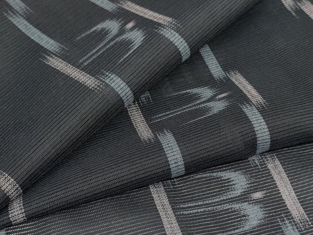 平和屋着物＊夏物　小紋　絽　琉球絣文　洗える着物　AABL0863jd