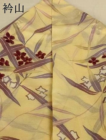 平和屋着物＊夏物　小紋　絽　草花文　洗える着物　AABL0866jd