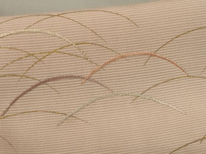 平和屋着物＊夏物　訪問着　絽　刺繍　芝文　暈し染め　金彩　正絹　逸品　AABL0869jd