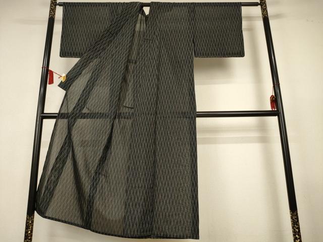 平和屋着物＊夏物　小紋　紗　網目文　洗える着物　AABL0870jd