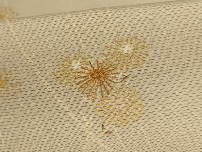 平和屋本店＊夏物　銀座きしや　訪問着　絽　駒刺繍　草花文　暈し染め　金彩　たとう紙・共箱付き　正絹　逸品　AABL0871jd