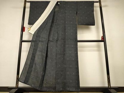 平和屋着物＊夏物　重要無形文化財　本場宮古上布　幾何学文様　苧麻　逸品　AABL0872jd