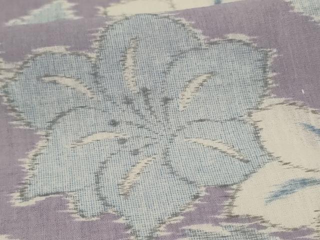 平和屋着物＊夏物　小紋　紗　草花文　洗える着物　AABL0875jd