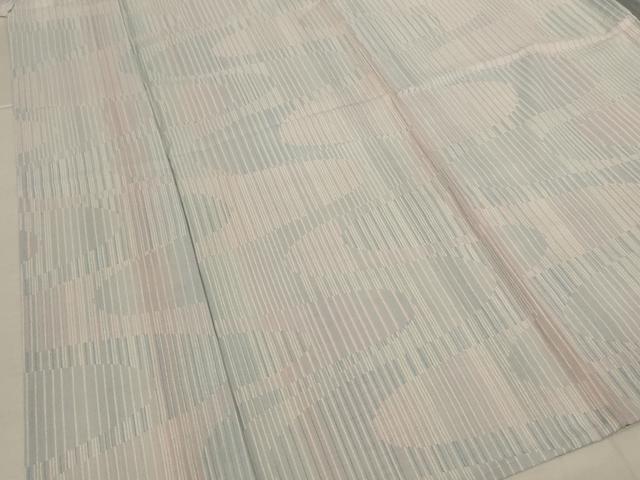 平和屋着物＊夏物　小紋　紗　変わり縞　洗える着物　AABL0876jd