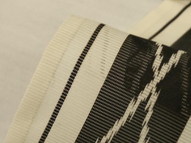 平和屋着物＊夏物　小紋　絽　間道　洗える着物　AABL0877jd