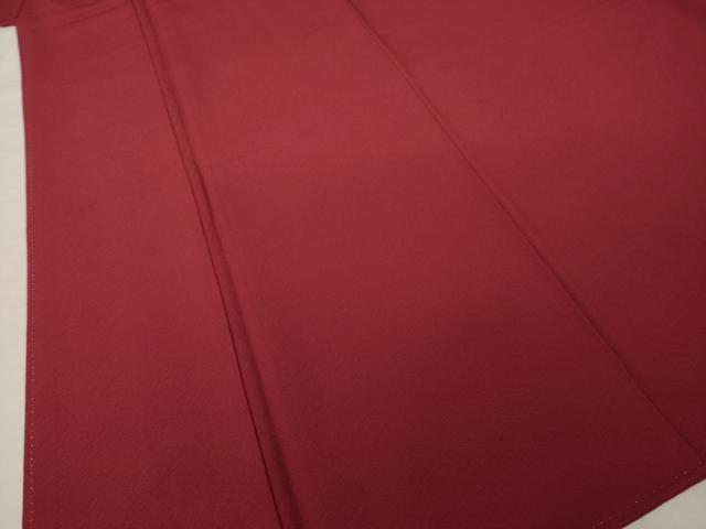 平和屋着物●上質な色無地　葡萄茶色　正絹　逸品　AABL0882ck