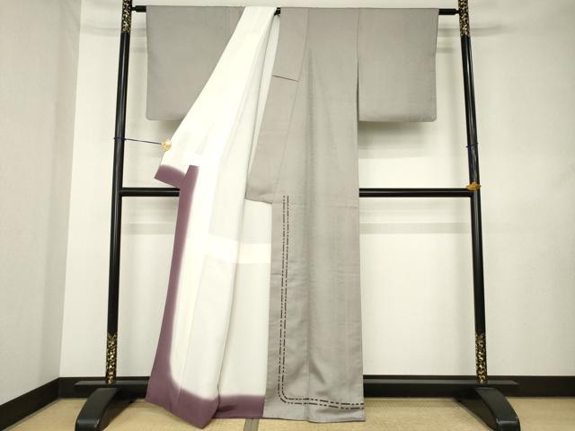 平和屋着物●池田重子コレクション　色留袖　刺繍　紐文　正絹　逸品　AABL0887ck