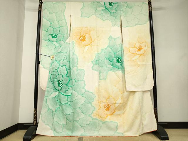 平和屋着物●豪華振袖　総絞り　花尽くし　正絹　逸品　AABL0894ck