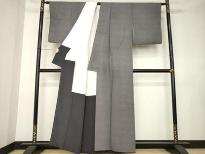 平和屋着物●江戸小紋　鮫小紋柄　正絹　逸品　AABL0897ck