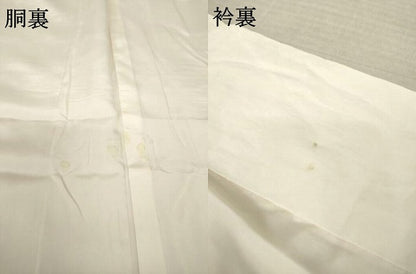 平和屋着物●振袖用長襦袢　袷　扇面地紋　正絹　逸品　AABL0900ck