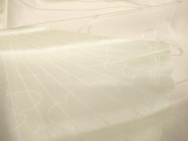 平和屋着物●振袖用長襦袢　袷　扇面地紋　正絹　逸品　AABL0900ck
