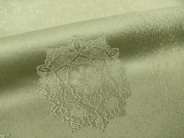 平和屋着物●豪華色留袖　飾花地紋　黄海松茶色　正絹　逸品　AABL0901ck