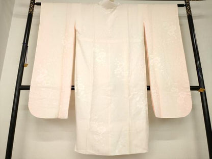 平和屋着物●振袖用長襦袢　袷　草花地紋　暈し染め　正絹　逸品　AABL0906ck