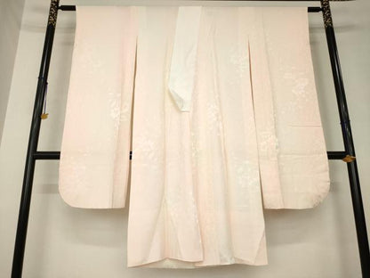 平和屋着物●振袖用長襦袢　袷　草花地紋　暈し染め　正絹　逸品　AABL0906ck
