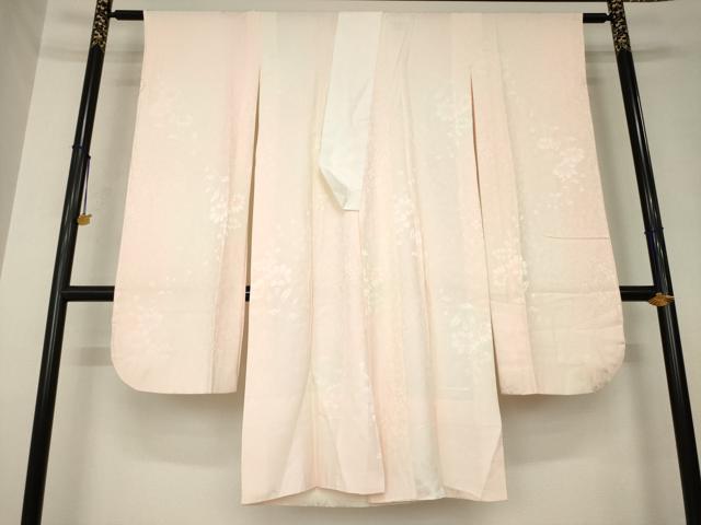 平和屋着物●振袖用長襦袢　袷　草花地紋　暈し染め　正絹　逸品　AABL0906ck