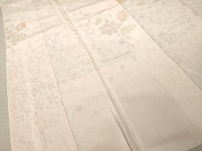 平和屋着物●振袖用長襦袢　袷　草花地紋　暈し染め　正絹　逸品　AABL0906ck