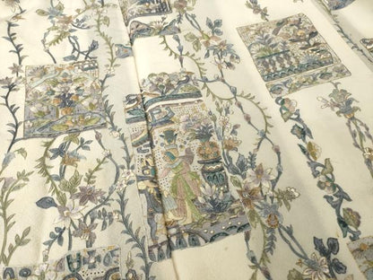 平和屋着物●訪問着　総刺繍　中国三大刺繍　汕頭刺繍　スワトウ刺繍　古代壁画花文　正絹　逸品　AABL0919ck