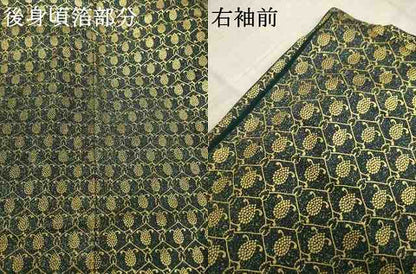 平和屋着物●上質な小紋　菱繋ぎ　金彩　正絹　逸品　AABL0920ck